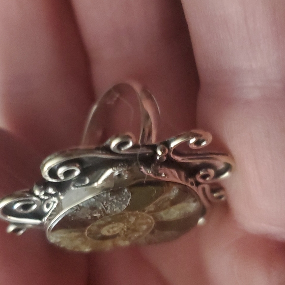 New Unique Ammonite 925 Silver Ring. - Picture 12 of 12